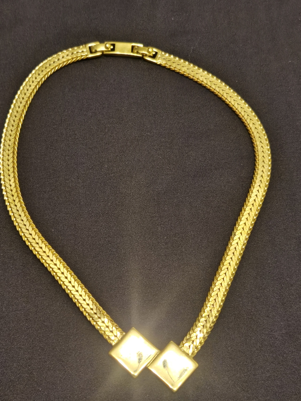 Monet Gold-Tone Double Square Accent Chain Necklace - Women Jewelry